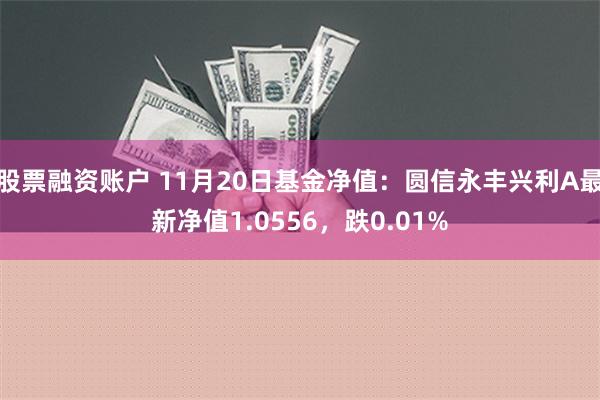 股票融资账户 11月20日基金净值：圆信永丰兴利A最新净值1.0556，跌0.01%